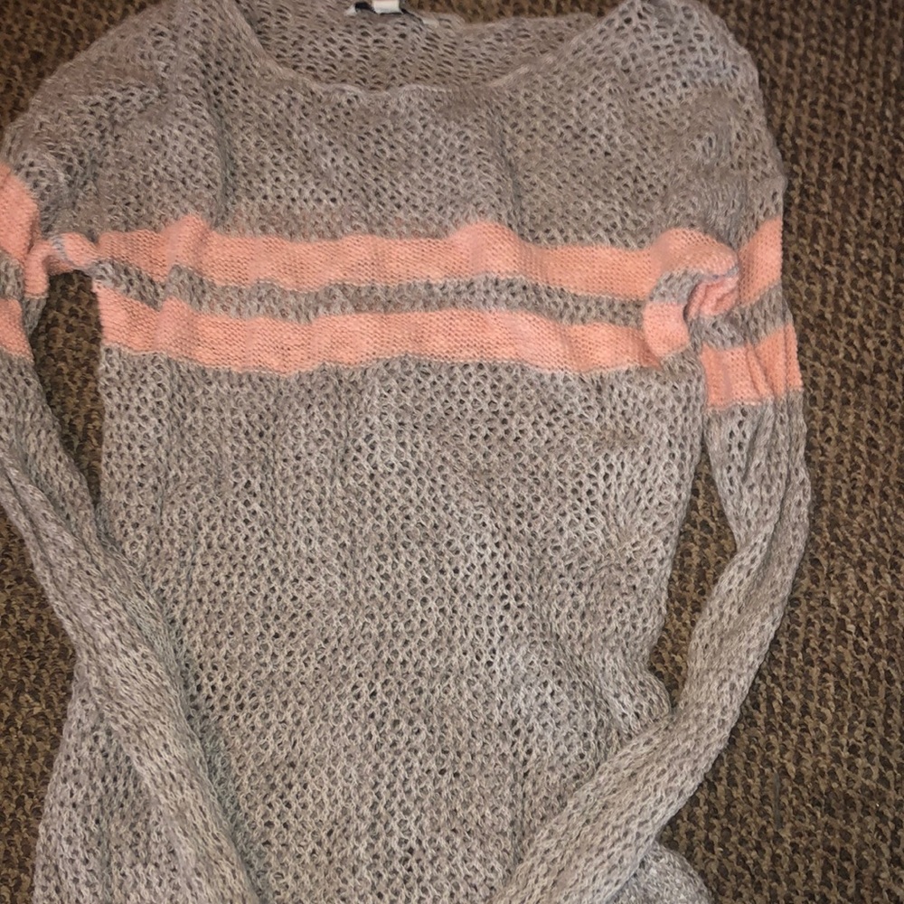 Juniors medium long sleeve knitted see through shirt worn a couple times